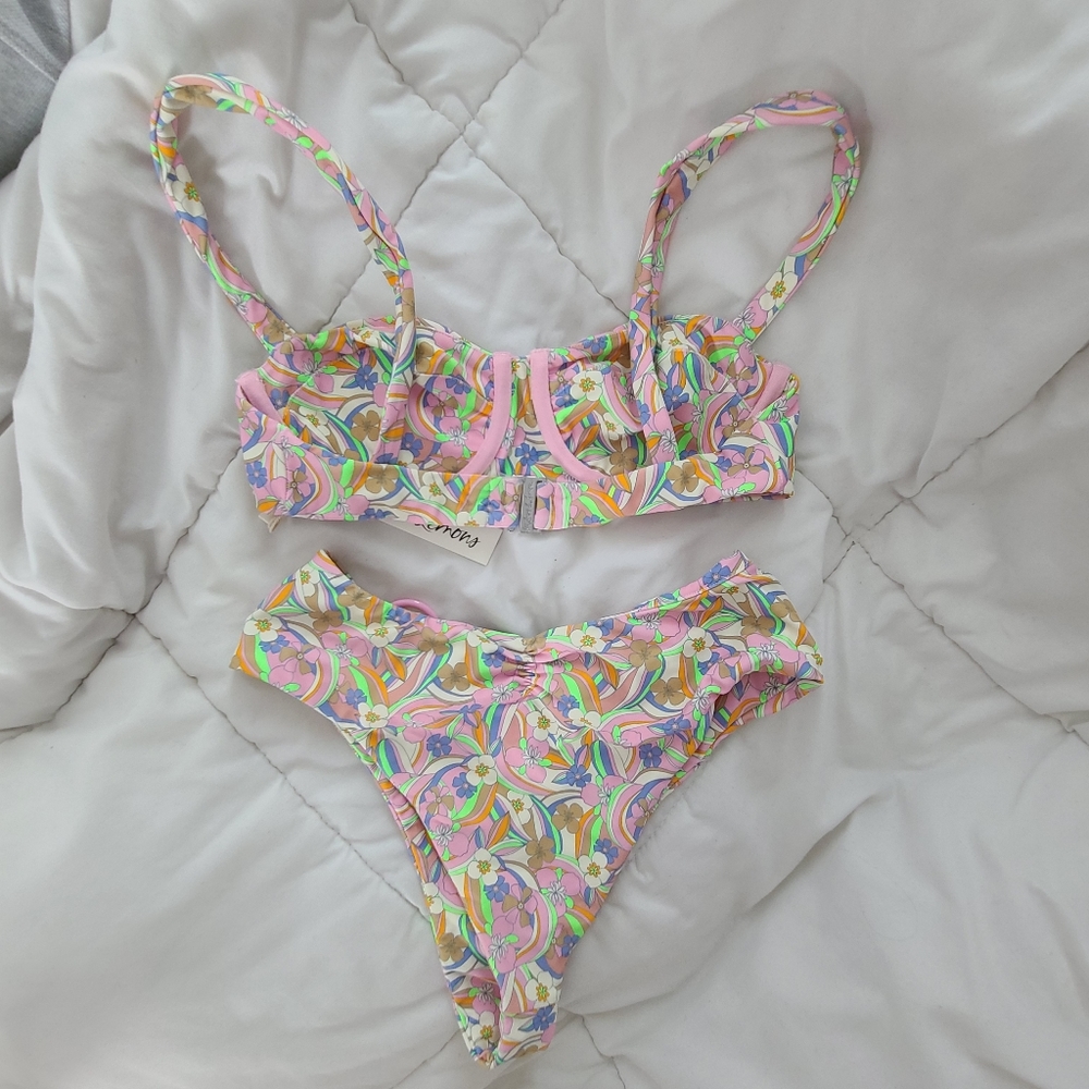 NWT For Love & Lemons Devon Bikini Set - Picture 2 of 6